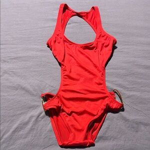 VS Red Cutout Swimsuit